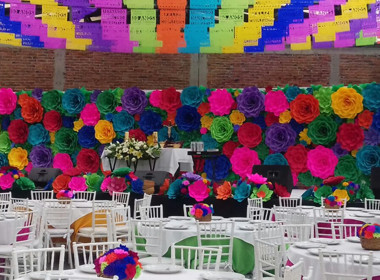 FLORES DE PAPEL PARA ADORNAR FIESTAS EN COYOACAN